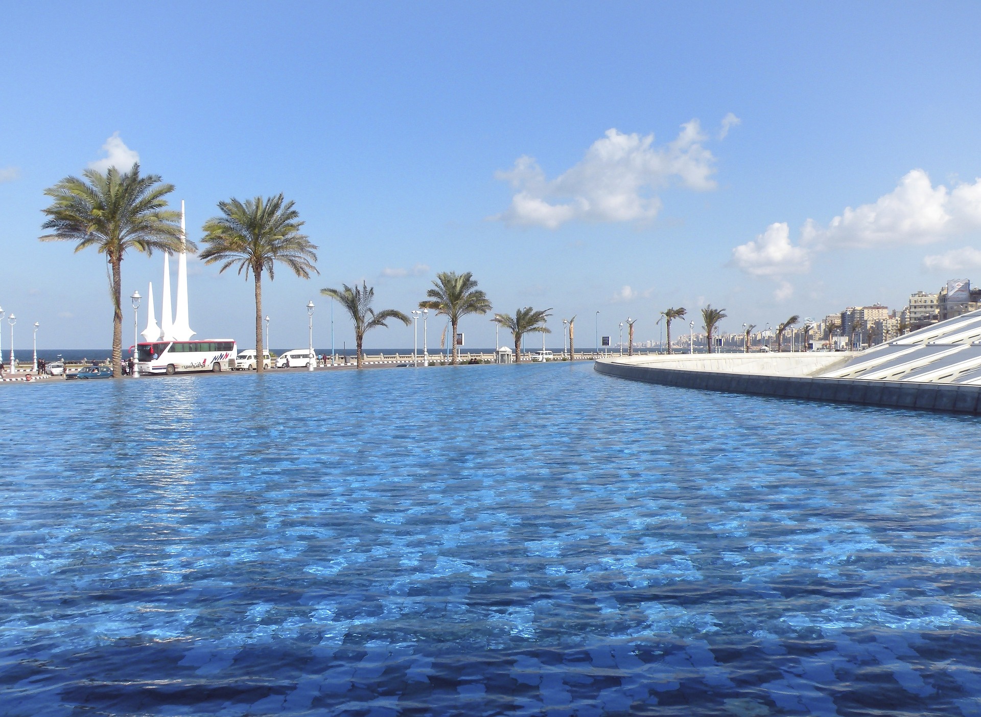 modern Alexndria library pool